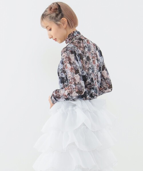 unoa トップス　Mサイズ COLLABORATION】unoa / シアートップス（Tシャツ/カットソー