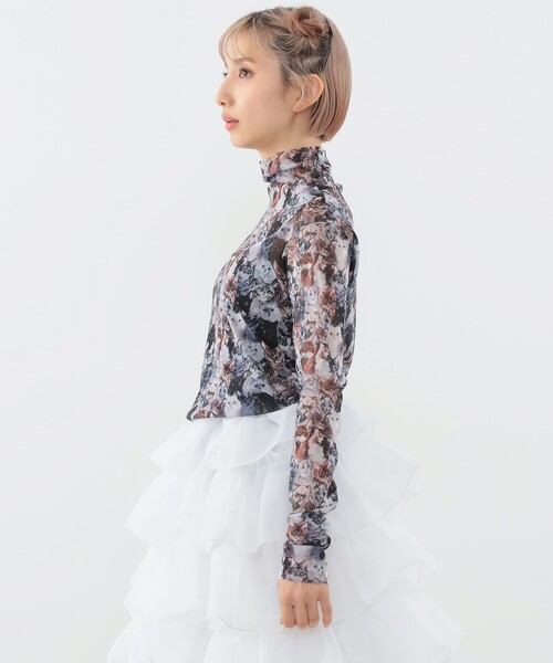 mmts(マミタス)の「【COLLABORATION】unoa / シアートップス(Tシャツ/カットソー・レディース・ブラウン/ブラック・ONE SIZE)」の9枚目の写真