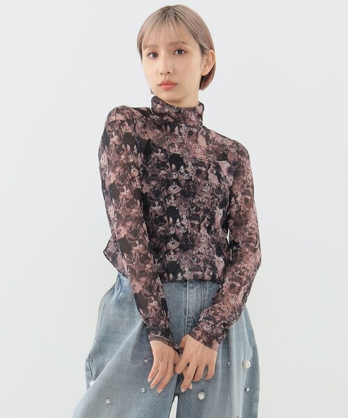 mmts(マミタス)の「【COLLABORATION】unoa / シアートップス(Tシャツ/カットソー・レディース・ブラウン/ブラック・ONE SIZE)」の16枚目の写真