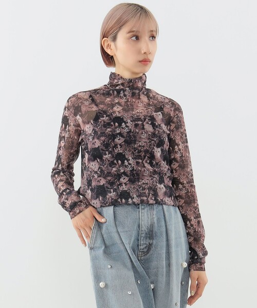 mmts(マミタス)の「【COLLABORATION】unoa / シアートップス(Tシャツ/カットソー・レディース・ブラウン/ブラック・ONE SIZE)」の17枚目の写真