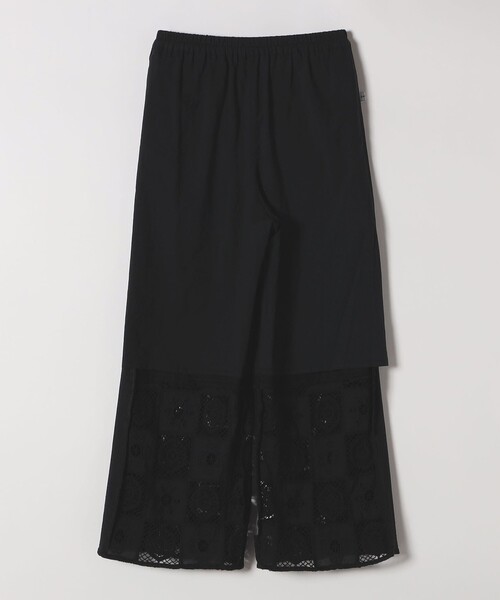 SHIPS any（シップス エニィ）の「SHIPS any:〈手洗い可能〉パッチワーク レース セミワイド イージー パンツ（その他パンツ・レディース・ブラック/オフホワイト・ONE SIZE）」の7枚目の写真