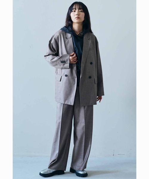 MEDE19F(メデジュウキュウ)の「MEDE19F カットソー裏地付きシアーフーディー(パーカー・レディース・ブラック/ピンクベージュ・M/L/LL)」の12枚目の写真