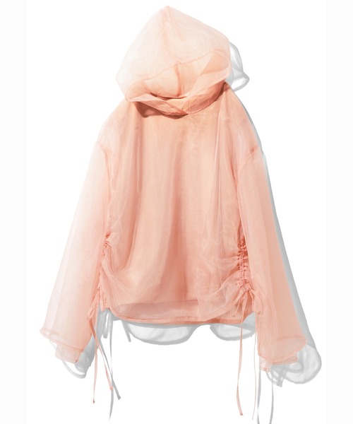 MEDE19F(メデジュウキュウ)の「MEDE19F カットソー裏地付きシアーフーディー(パーカー・レディース・ブラック/ピンクベージュ・M/L/LL)」の21枚目の写真