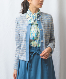 NARACAMICIE（ナラカミーチェ）の「【NARACAMICIE】ストレッチツィードノーカラージャケット（ノーカラージャケット）」