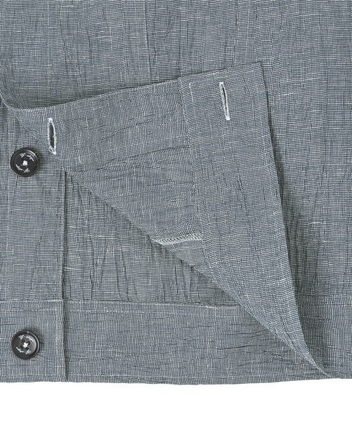 g-stage（ジーステージ）の「清涼 ドライ 麻混 カバーオール リネンジャケット　ジ－ステ－ジ（カバーオール・メンズ・ベージュ/ネイビー・46/50/48）」の6枚目の写真