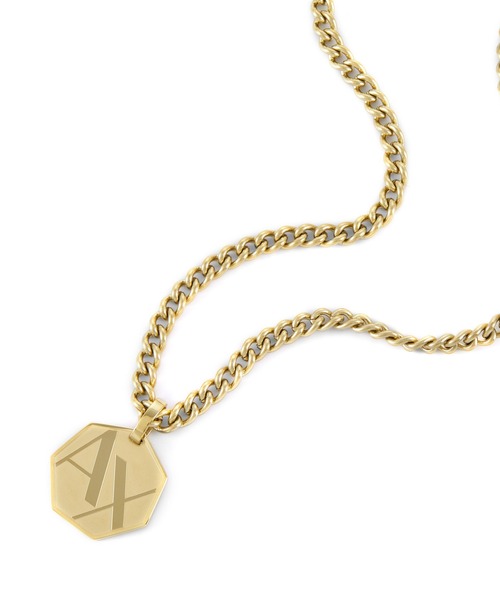ARMANI EXCHANGE(アルマーニエクスチェンジ)の「アルマーニ・エクスチェンジ アクセサリー メンズ ネックレス AXG0152710(ネックレス・メンズ・GOLD・FREE)」の1枚目の写真