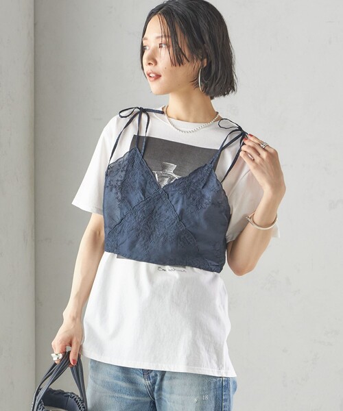 Heriter(エリテ)の「【SHIPS別注】Heriter:スワトウ ビスチェ(キャミソール・レディース・ネイビー・ONE SIZE)」の10枚目の写真