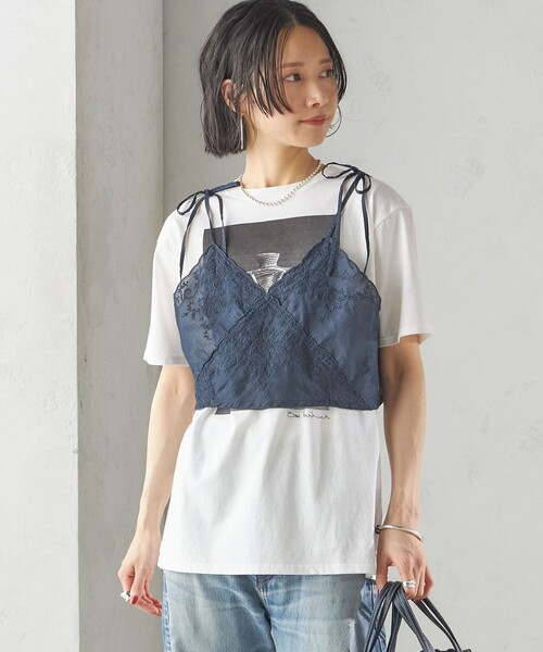 Heriter(エリテ)の「【SHIPS別注】Heriter:スワトウ ビスチェ(キャミソール・レディース・ネイビー・ONE SIZE)」の15枚目の写真