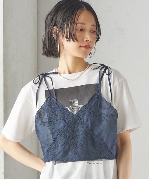 Heriter(エリテ)の「【SHIPS別注】Heriter:スワトウ ビスチェ(キャミソール・レディース・ネイビー・ONE SIZE)」の16枚目の写真