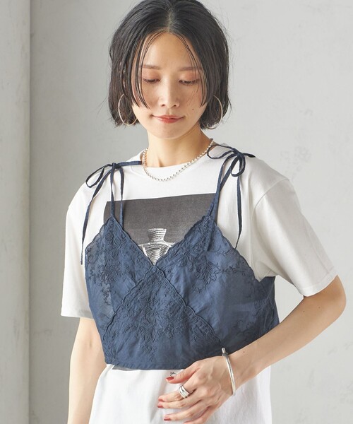 Heriter(エリテ)の「【SHIPS別注】Heriter:スワトウ ビスチェ(キャミソール・レディース・ネイビー・ONE SIZE)」の17枚目の写真