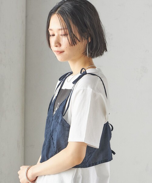 Heriter(エリテ)の「【SHIPS別注】Heriter:スワトウ ビスチェ(キャミソール・レディース・ネイビー・ONE SIZE)」の18枚目の写真