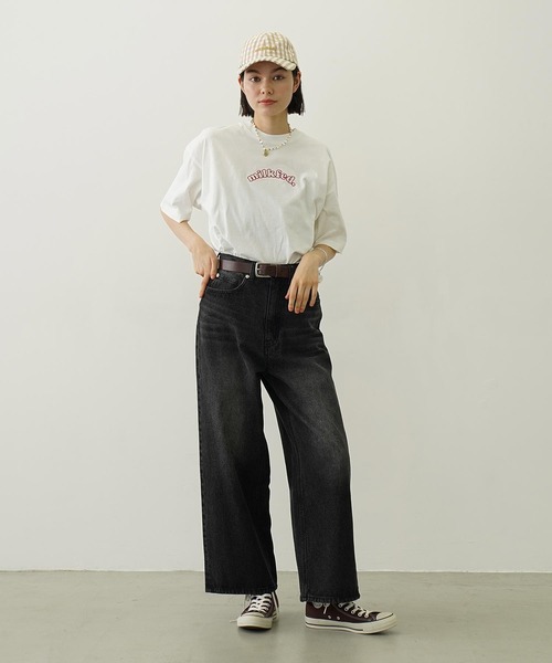 MILKFED.(ミルクフェド)の「PLAID HEART WIDE S/S TEE(Tシャツ/カットソー・レディース・ホワイト/ライトピンク/ブラック・L/M)」の16枚目の写真