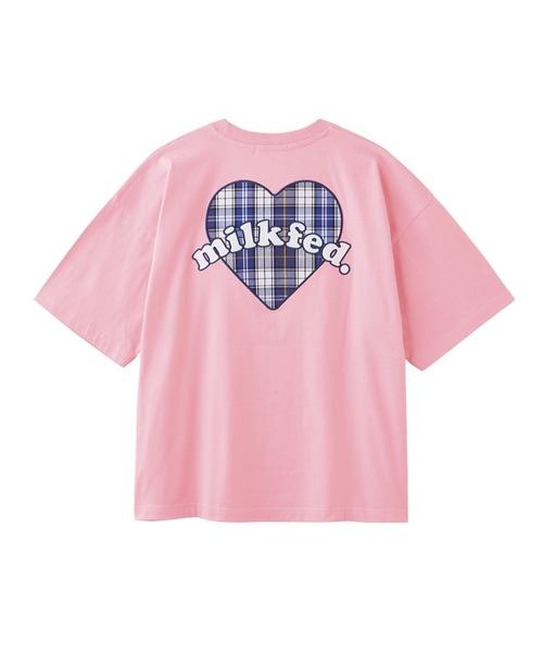 PLAID HEART WIDE S/S TEE（Tシャツ/カットソー）｜MILKFED