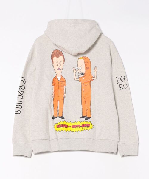 Manhattan Portage（マンハッタンポーテージ）の「Sweat Parka BEAVIS AND BUTT-HEAD（パーカー・メンズ・ヘザーチャコール/オートミール・SMALL/MEDIUM/LARGE/X-LARGE）」の13枚目の写真