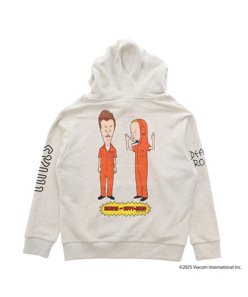 Manhattan Portage（マンハッタンポーテージ）の「Sweat Parka BEAVIS AND BUTT-HEAD（パーカー・メンズ・ヘザーチャコール/オートミール・SMALL/MEDIUM/LARGE/X-LARGE）」の3枚目の写真