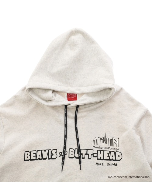 Manhattan Portage（マンハッタンポーテージ）の「Sweat Parka BEAVIS AND BUTT-HEAD（パーカー・メンズ・ヘザーチャコール/オートミール・SMALL/MEDIUM/LARGE/X-LARGE）」の5枚目の写真