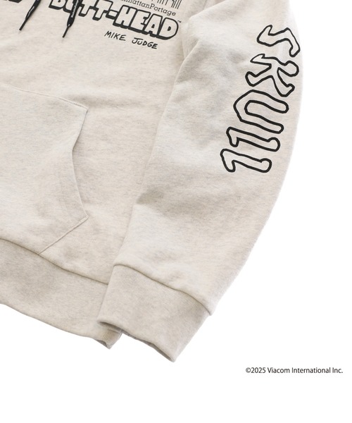 Manhattan Portage（マンハッタンポーテージ）の「Sweat Parka BEAVIS AND BUTT-HEAD（パーカー・メンズ・ヘザーチャコール/オートミール・SMALL/MEDIUM/LARGE/X-LARGE）」の6枚目の写真