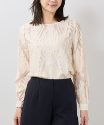 NARACAMICIE（ナラカミーチェ）の「【NARACAMICIE】カットジャガード長袖プルオーバー（シャツ/ブラウス）」