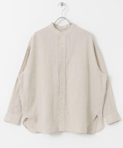 FORK&SPOON（フォークアンドスプーン）の「FORK&SPOON　コットンリネンロングスリーブシャツ（シャツ/ブラウス・レディース・ブルー系その他/ホワイト系その他/ナチュラル/ブルー・1）」の20枚目の写真