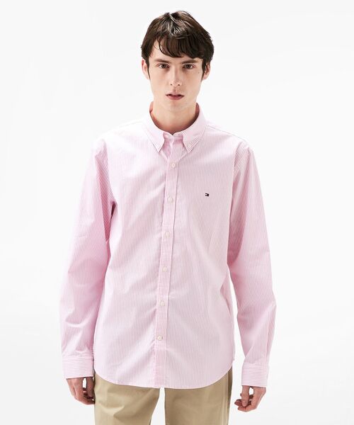TOMMY HILFIGER（トミーヒルフィガー）の「オックスフォードストライプロングスリーブシャツ（シャツ/ブラウス・メンズ・グレー/グリーン/ピンク・LARGE/MEDIUM/SMALL/X-LARGE）」の16枚目の写真