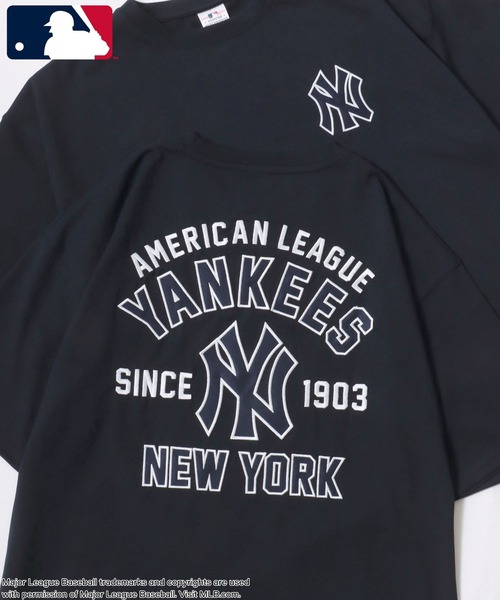 MLB(メジャーリーグベースボール)の「MLB/メジャーリーグベースボール オーバーサイズ バックプリント ロゴ ワンポイント刺繍 半袖Tシャツ/レディース メンズ(Tシャツ/カットソー・メンズ・ホワイト系その他2/ブラック/グレー系その他/ネイビー/グレー系その他2/ホワイト/ホワイト系その他・M/L/LL)」の7枚目の写真
