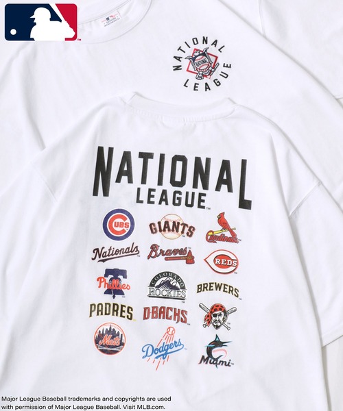 MLB(メジャーリーグベースボール)の「MLB/メジャーリーグベースボール オーバーサイズ バックプリント ロゴ ワンポイント刺繍 半袖Tシャツ/レディース メンズ(Tシャツ/カットソー・メンズ・ホワイト系その他2/ブラック/グレー系その他/ネイビー/グレー系その他2/ホワイト/ホワイト系その他・M/L/LL)」の3枚目の写真