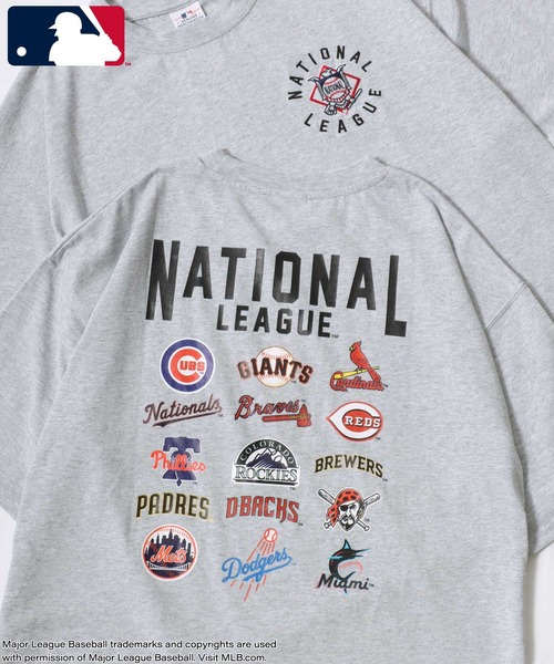 MLB(メジャーリーグベースボール)の「MLB/メジャーリーグベースボール オーバーサイズ バックプリント ロゴ ワンポイント刺繍 半袖Tシャツ/レディース メンズ(Tシャツ/カットソー・メンズ・ホワイト系その他2/ブラック/グレー系その他/ネイビー/グレー系その他2/ホワイト/ホワイト系その他・M/L/LL)」の6枚目の写真