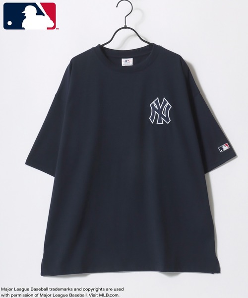 MLB  刺繍ロゴ　ベースボールシャツ MLB tシャツ MLB/メジャーリーグベースボール オーバーサイズ