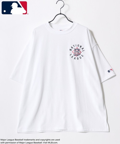 MLB(メジャーリーグベースボール)の「MLB/メジャーリーグベースボール オーバーサイズ バックプリント ロゴ ワンポイント刺繍 半袖Tシャツ/レディース メンズ(Tシャツ/カットソー・メンズ・ホワイト系その他2/ブラック/グレー系その他/ネイビー/グレー系その他2/ホワイト/ホワイト系その他・M/L/LL)」の10枚目の写真