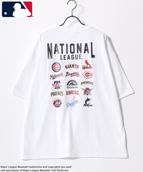 MLB(メジャーリーグベースボール)の「MLB/メジャーリーグベースボール オーバーサイズ バックプリント ロゴ ワンポイント刺繍 半袖Tシャツ/レディース メンズ(Tシャツ/カットソー・メンズ・ホワイト系その他2/ブラック/グレー系その他/ネイビー/グレー系その他2/ホワイト/ホワイト系その他・M/L/LL)」の11枚目の写真