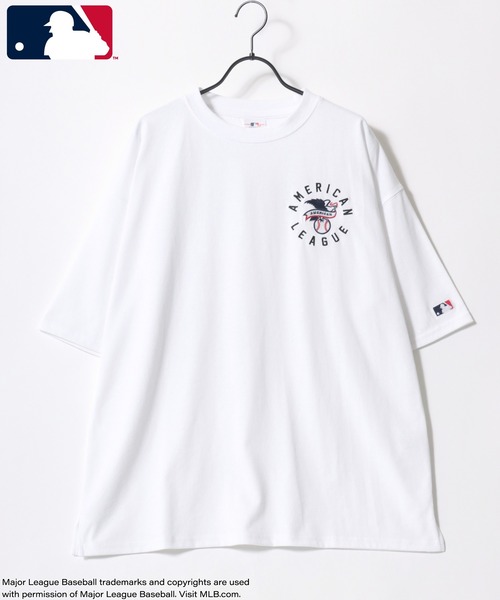 MLB(メジャーリーグベースボール)の「MLB/メジャーリーグベースボール オーバーサイズ バックプリント ロゴ ワンポイント刺繍 半袖Tシャツ/レディース メンズ(Tシャツ/カットソー・メンズ・ホワイト系その他2/ブラック/グレー系その他/ネイビー/グレー系その他2/ホワイト/ホワイト系その他・M/L/LL)」の8枚目の写真