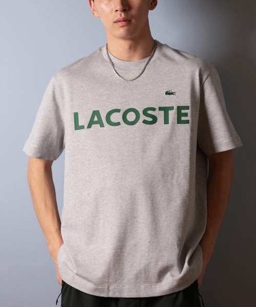 【ラコステ】ヘビーウェイトブランドネームロゴTシャツ ラコステ LACOSTE ヘビーウェイトブランドネームロゴTシャツ