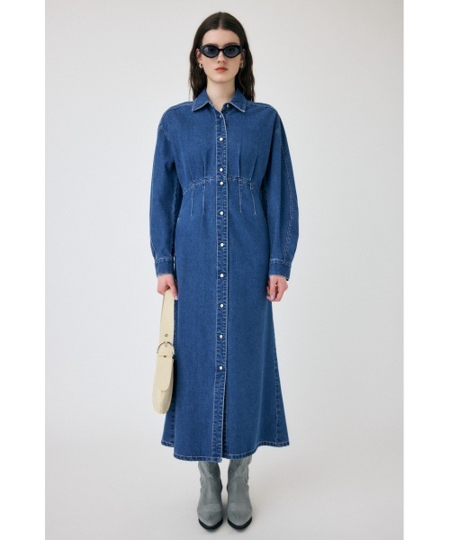 MOUSSY（マウジー）の「DENIM シャツドレス（ワンピース・レディース・ブルー・1/2）」の4枚目の写真