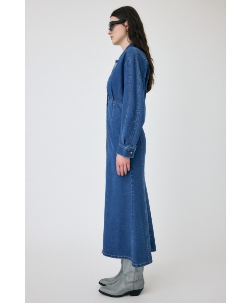 MOUSSY（マウジー）の「DENIM シャツドレス（ワンピース・レディース・ブルー・1/2）」の5枚目の写真
