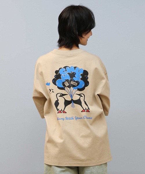 CHUMS(チャムス)の「CHUMS/チャムス 半袖Tシャツ バックプリント CH01-2582(Tシャツ/カットソー・メンズ・ホワイト/ライトベージュ/ブラック・S/M/L)」の3枚目の写真