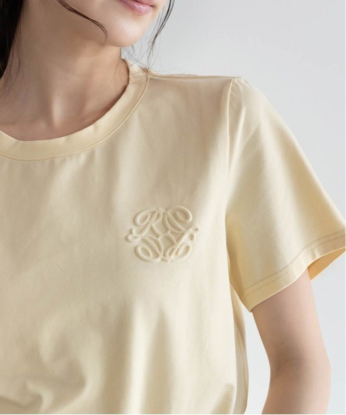 RANDA（ランダ）の「エンボスモノグラムTシャツ（Tシャツ/カットソー・レディース・グレー/ホワイト/イエロー/ネイビー・FREE）」の7枚目の写真