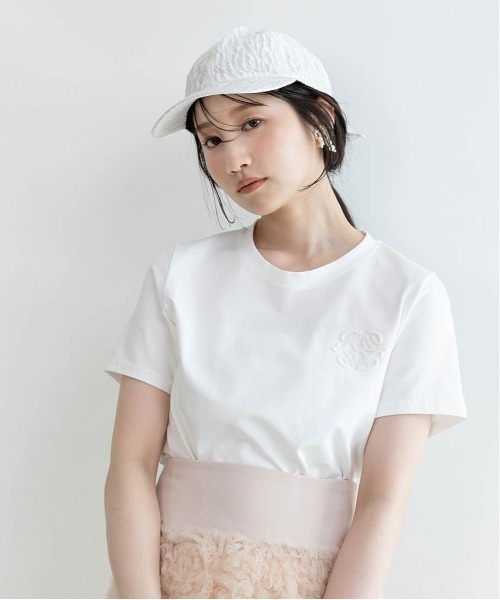 RANDA（ランダ）の「エンボスモノグラムTシャツ（Tシャツ/カットソー・レディース・グレー/ホワイト/イエロー/ネイビー・FREE）」の11枚目の写真