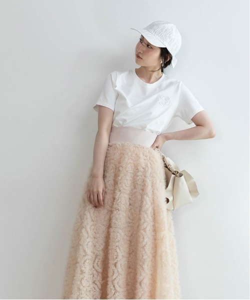 RANDA（ランダ）の「エンボスモノグラムTシャツ（Tシャツ/カットソー・レディース・グレー/ホワイト/イエロー/ネイビー・FREE）」の14枚目の写真