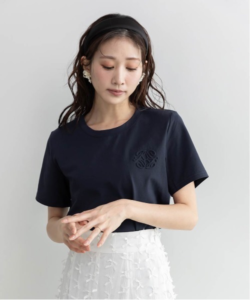 RANDA（ランダ）の「エンボスモノグラムTシャツ（Tシャツ/カットソー・レディース・グレー/ホワイト/イエロー/ネイビー・FREE）」の17枚目の写真