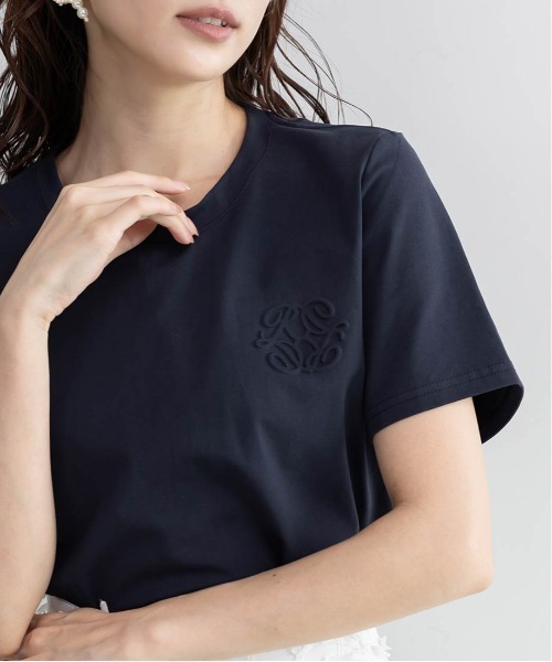 RANDA（ランダ）の「エンボスモノグラムTシャツ（Tシャツ/カットソー・レディース・グレー/ホワイト/イエロー/ネイビー・FREE）」の18枚目の写真