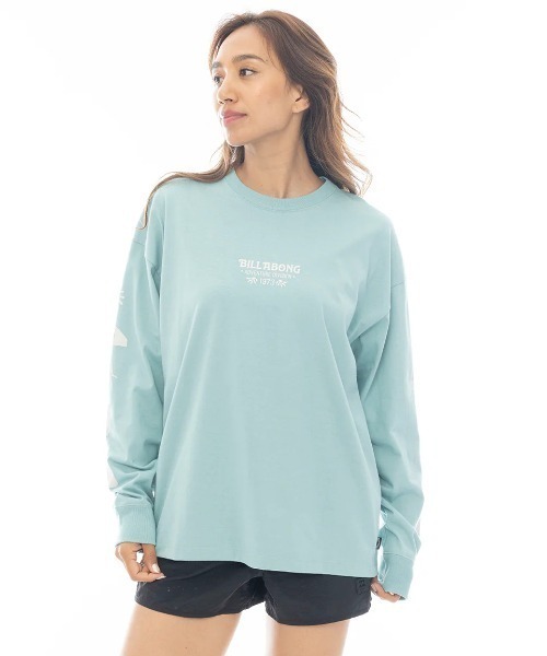 BILLABONG(ビラボン)の「BILLABONG レディース 【A/DIV.】 ADIV LS TEE ロンT 【2025年春夏モデル】/ビラボン両袖プリント長袖Tシャツ(Tシャツ/カットソー・レディース・アイボリー/エメラルド/ブラック系その他・MEDIUM)」の3枚目の写真