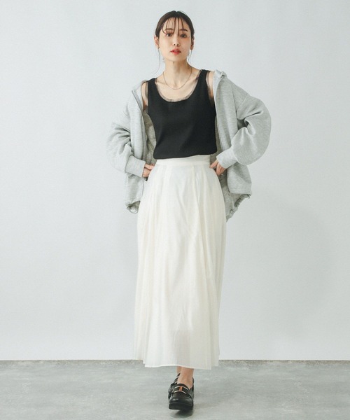 GLOBAL WORK(グローバルワーク)の「Beauteeチュールタンク/289894(タンクトップ・レディース・ライトグレー/アイボリー/ブラック・MEDIUM/LARGE)」の8枚目の写真