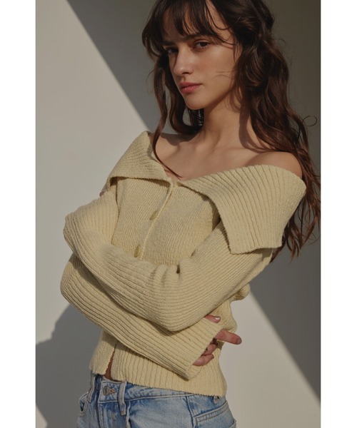 アリシアスタン　トップス&カーディガンセット ALEXIA STAM（アリシアスタン）の「Cotton Knit Cardigan