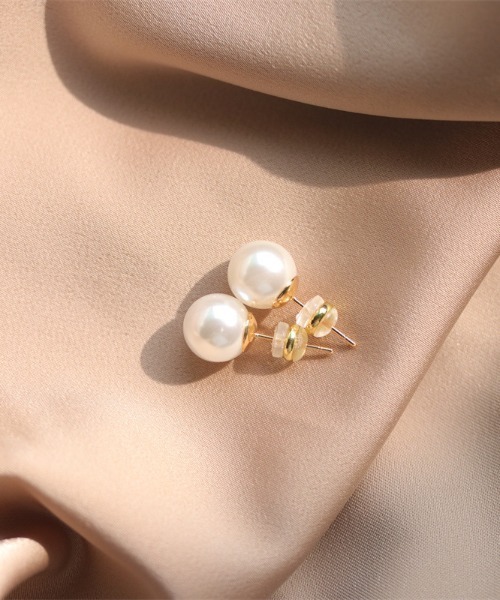 セール】ゴールドキャッチパールピアス（ピアス（両耳用