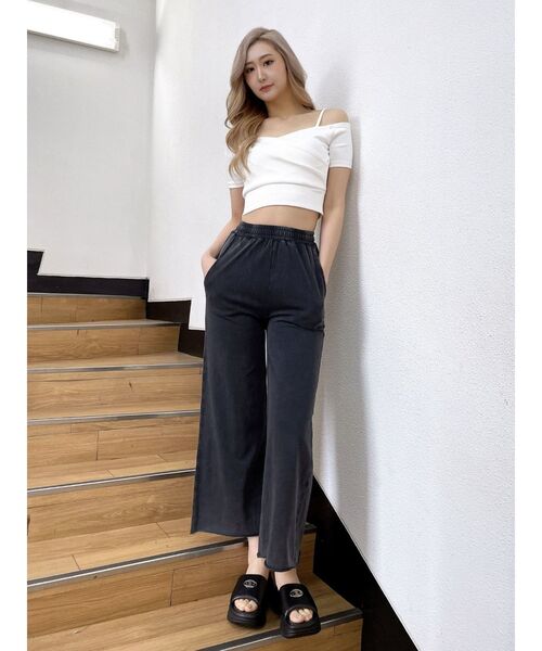 セール】ハーフスリーブカシュクールオフショルショートトップス（T