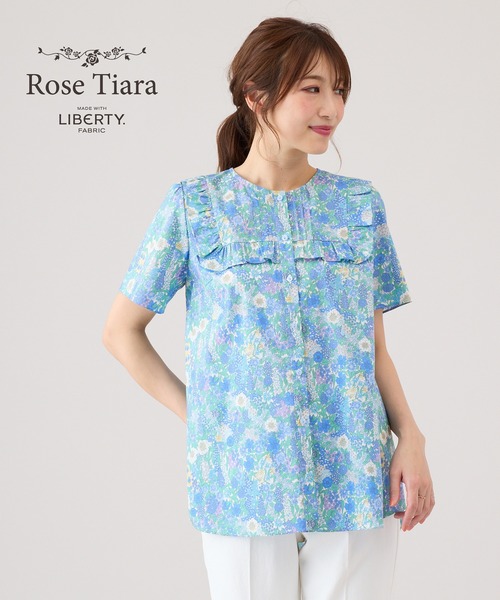 Rose Tiara（ローズティアラ）の「Rose Tiara with LIBERTY　/　ブラウス（シャツ/ブラウス・レディース・ピンク/ブルー・46/42/38）」の4枚目の写真