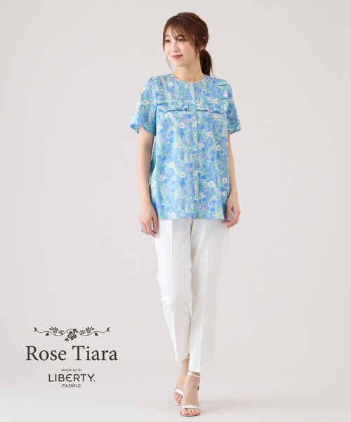 Rose Tiara（ローズティアラ）の「Rose Tiara with LIBERTY　/　ブラウス（シャツ/ブラウス・レディース・ピンク/ブルー・46/42/38）」の5枚目の写真