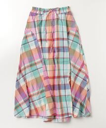 POLO RALPH LAUREN：チェック ドローストリング マキシスカート POLO RALPH LAUREN（ポロ ラルフ ローレン）の「チェック コットン