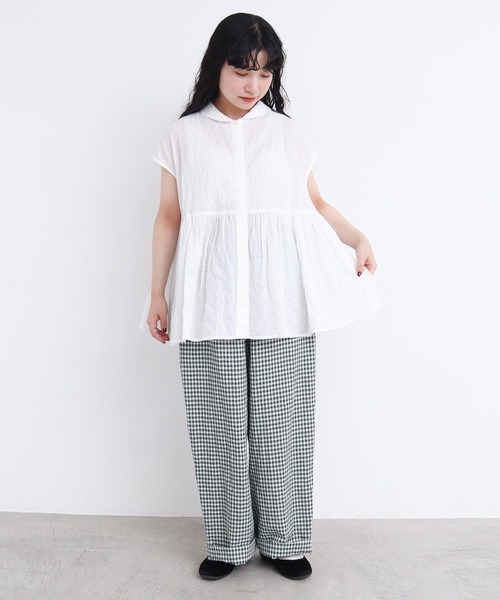 豊富な商品から 麻のしぼるリボン つりパンツ（サロペット/オーバーオール）｜l パンツ