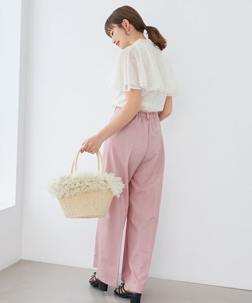 MAJESTIC LEGON(マジェスティックレゴン)の「チュールレースボウタイケープブラウス(シャツ/ブラウス・レディース・アイボリー/ミント/ピンク/チャコールグレー・MEDIUM)」の11枚目の写真